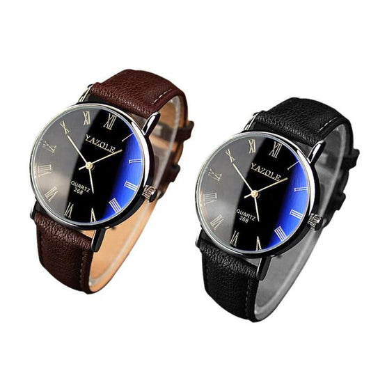 The Entrepreneur - Two Quartz Leather Mens Watch